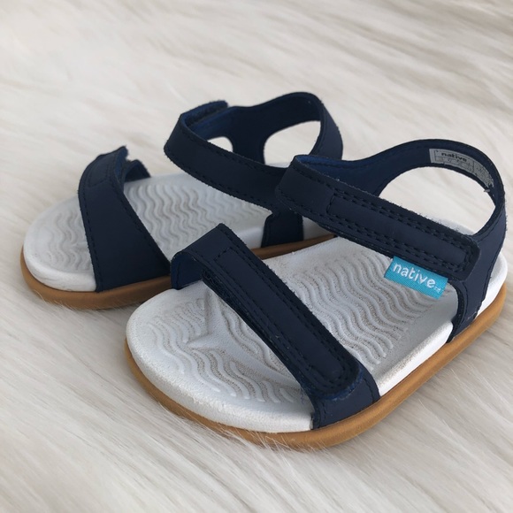 Native Charley Child Regatta Blue Strap Sandal Play Shoes Size Child 5